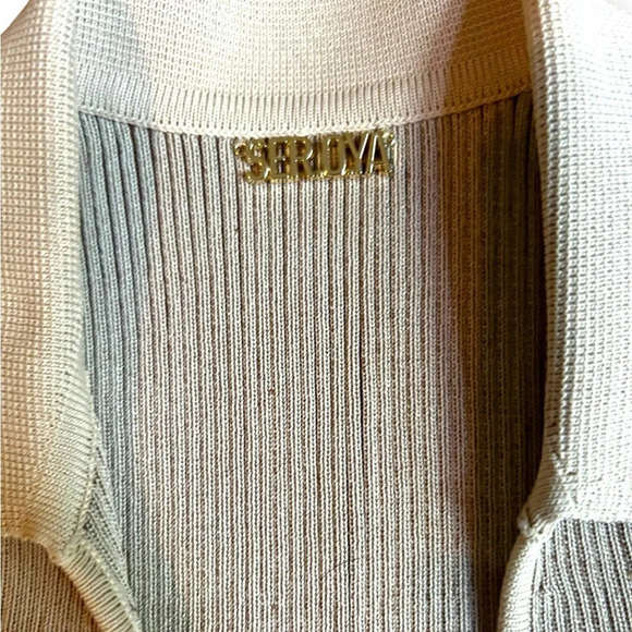 REVOLVE X SER.O.YA BOA RIBBED KNIT beige long sleeve mini DRESS Size XS Bodycon - Picture 5 of 11